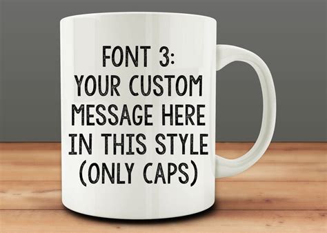 Personalized Custom Message Coffee Mug Personalize Mug With Etsy