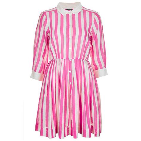 Topshop Cotton Stripe Dresses Candy Stripe Dress Striped Shirt Dress