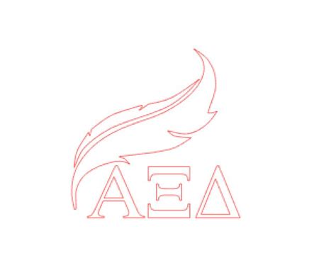 Alpha Xi Delta Axid Quill Feather Logo Vinyl Sticker Decal Etsy
