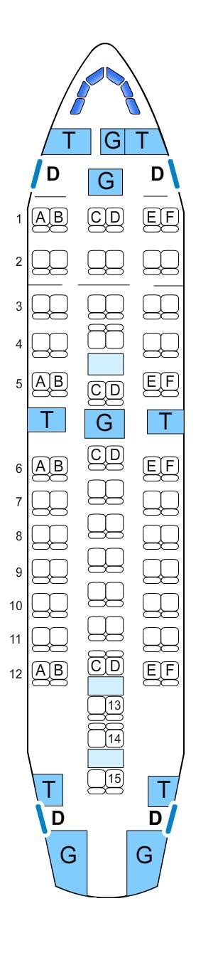 Seat Map Airbus A310 Vip Seatmaestro