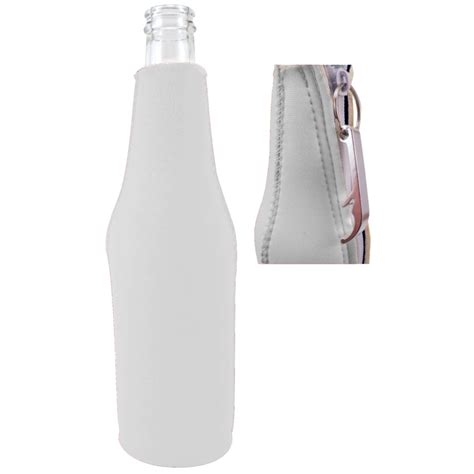 Blank Neoprene Zipper Bottle Coolie With Opener Wholesale Coolies