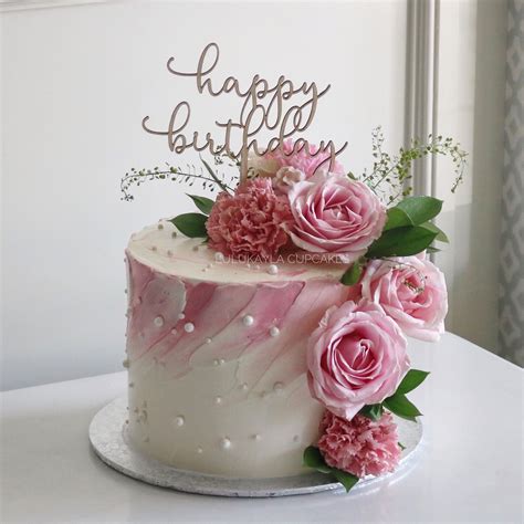 Flower Cake Pasteles De Cumpleanos Mujer Flores Pastel Para Mama