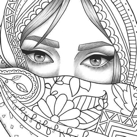 By the way psychologies insist that coloring helps children to relax and forget about their troubles. Adult coloring page girl portrait and clothes colouring ...