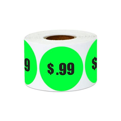 15 Round 99 Cents 99 Pricing Stickers Labels For Retail Pricing