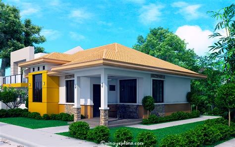 The architectural and interior design planning process runs for five months until the. Modern Bungalow House with 3D Floor Plans and Firewall ...