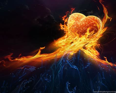 Flaming Heart Abstract 1080p Wallpapers