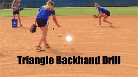 Infield Softball Drills Triangle Backhand Drill Softball Drills