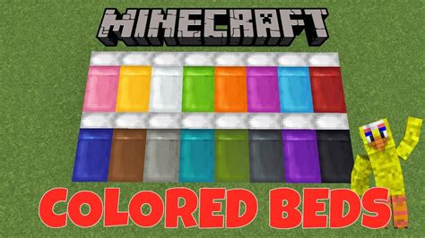 How To Craft Colored Beds In Minecraft 112 And Mcpe Youtube
