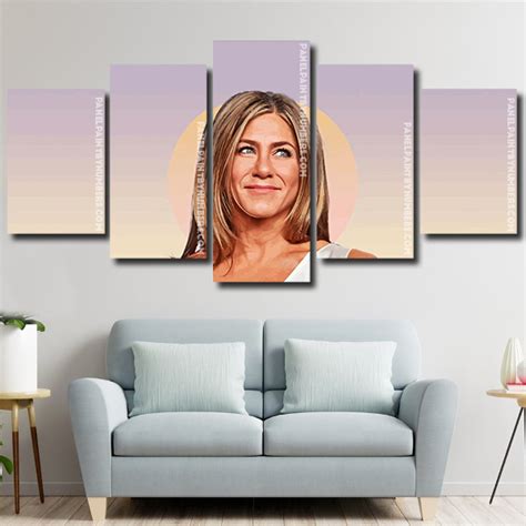 The American Actress Jennifer Aniston 5 Panels Paint By Number