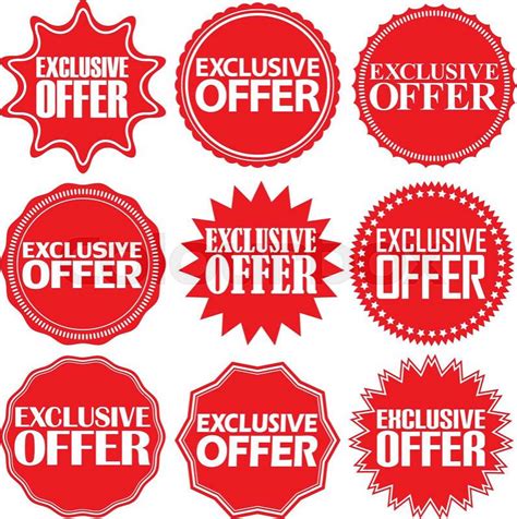 Exclusive Offer Red Label Exclusive Offer Red Sign Exclusive Offer
