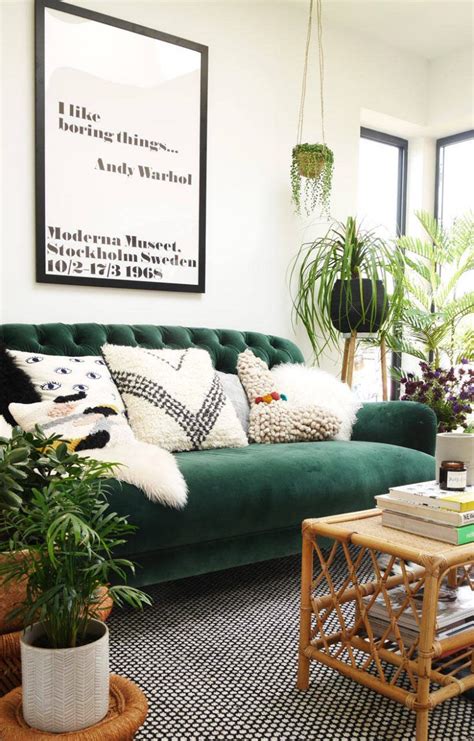 Boho Style The Green Velvet Sofa 20 Stylish Options Hey Djangles