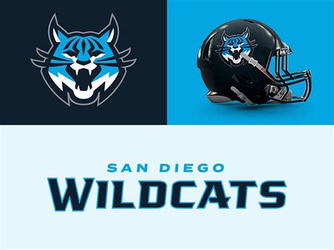 San Diego Wildcats Football Logo Design Sports Logo Design Sports