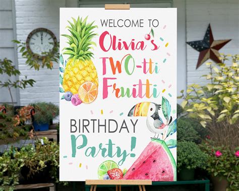 Twotti Fruitti Birthday Party Kit Printable Twotti Fruitti Etsy