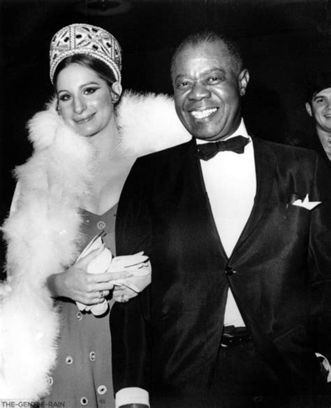 Barbra Streisand And Louis Armstrong At The Hello Dolly Premiere In Nyc