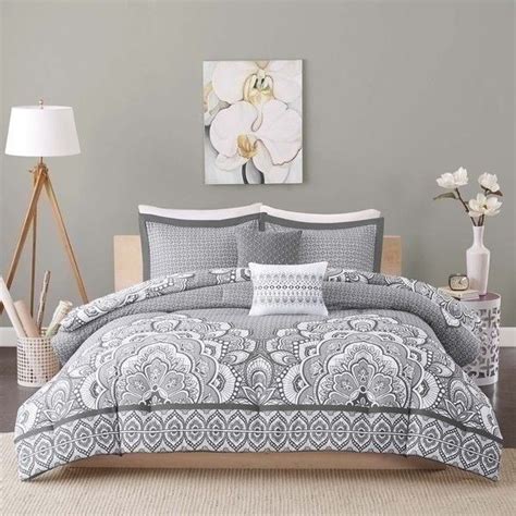 Check out our twin xl comforter selection for the very best in unique or custom, handmade pieces from our duvet covers shops. Twin XL Full Queen Bed Gray Grey White Geo Medallion 5 pc ...