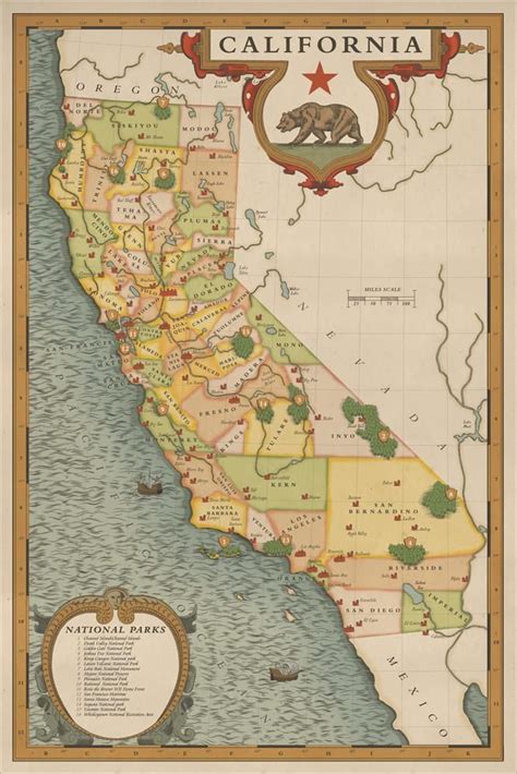 California National Parks Map California National Parks National