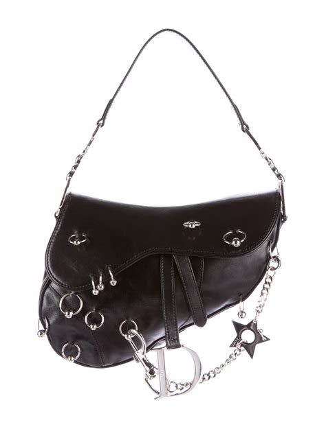 Christian Dior Hardcore Saddle Bag Black Handle Bags Handbags
