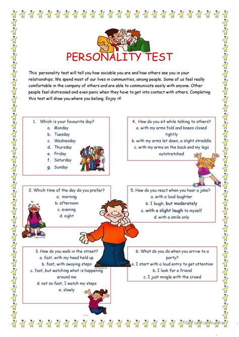 Fun Personality Test Questions And Answers Genfik Gallery