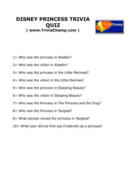 Disney Quiz Questions Kapamotu