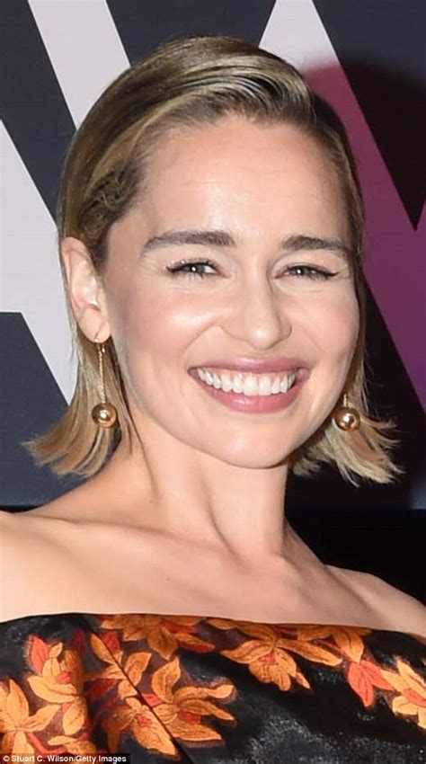 Pixie Haired Emilia Clarke Goes Topless Beneath Black Tuxedo At My Dinner With Herv Premiere In