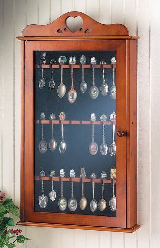 Collectible Spoon Country Cabinet Display Case Collections Etc