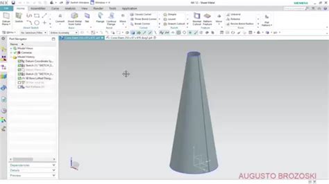 Nx Siemens Sheet Metal Cone Youtube