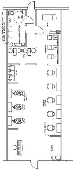 Design studio sides core was charmed instead of challenged by the narrow floor plan of land beauty salon in osaka, japan, which. Beauty Salon Floor Plan Design Layout - 1400 Square Foot ...