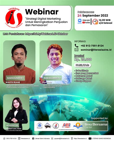 Webinar Strategi Digital Marketing Untuk Meningkatkan Penjualan Dan Pemasaran Media Literasi