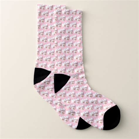 Cherry Blossom Socks Pink Blossoms Socks Customise Uk