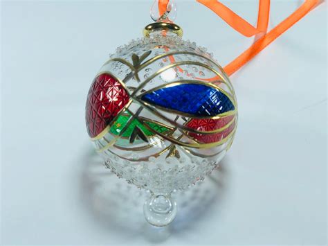 egyptian hand blown glass christmas ornaments decorative by etsy