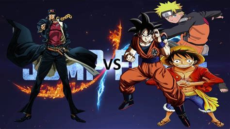 Jump Force Jotaro Vs Goku Luffy And Naruto Youtube