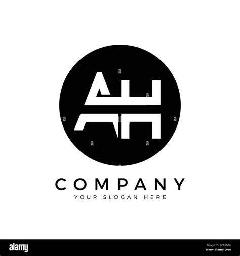 Ah Logo Design Business Typography Vector Template Creative Linked