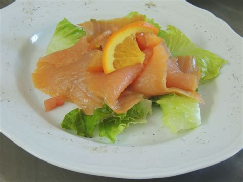Smocked Salmon Salad With Oranges Sauce Orange Salad Salmon Salad