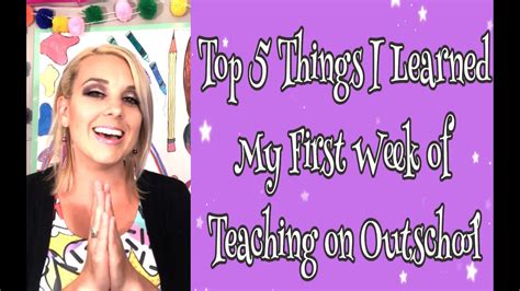 Top 5 Things I Learned My First Week Of Teaching On Outschool Youtube