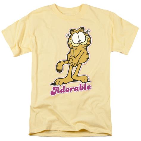 Garfieldadorable Banana Cartoon T Shirts Garfield Adorable