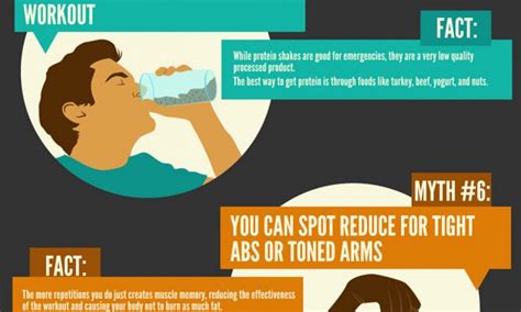 Top 10 Exercise Myths Infographic Best Infographics
