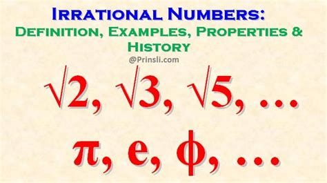 Irrational Numbers Definition Examples Properties And History Prinsli