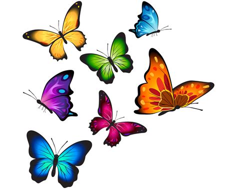 Download Png Neon Butterflies Free Transparent Png