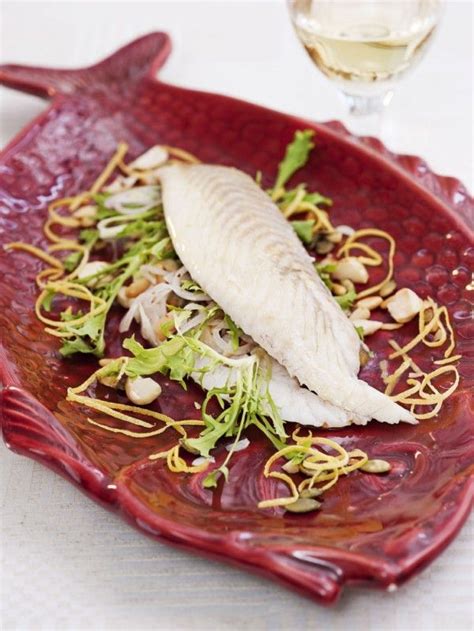 Baked Turbot With Onion And Nut Salad