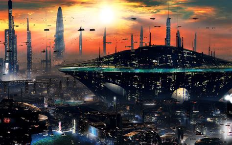Sci Fi Futuristic City Cities Art Artwork Wallpapers