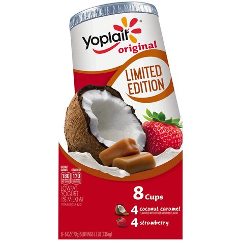 Yoplait Original Coconut Caramel And Strawberry Yogurt 8 Pk Shop Yogurt At H E B