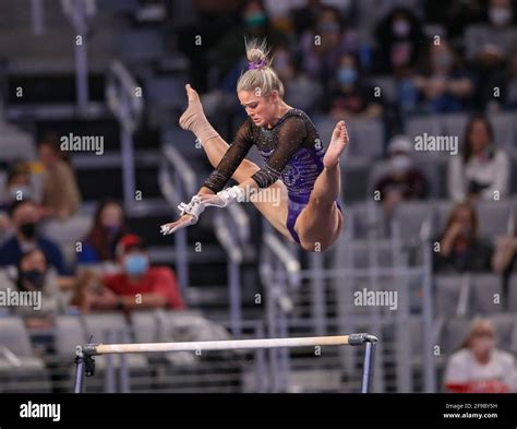 LSU S Olivia Dunne Performs On The Uneven Parallel Bars During The