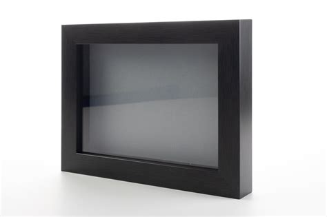 4x6 Shadow Box Frame Gray Stained Real Wood with a Grey Acid-Free