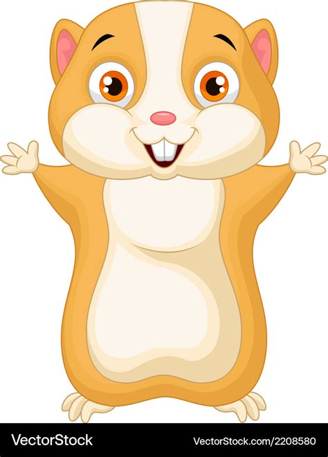 Cute Hamster Cartoon Royalty Free Vector Image