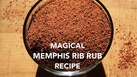 Memphis Style Rib Rub Recipe YouTube