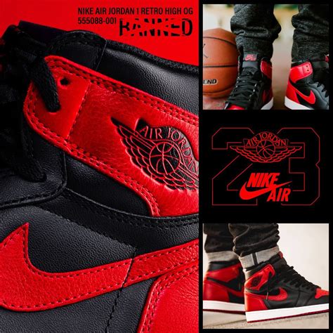 Nike Air Jordan 1 Retro High Og Banned 555088 001 842244 010 Chicago