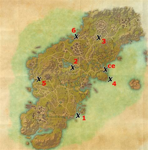 Glenumbra Treasure Map Locations Elder Scrolls Online Guides