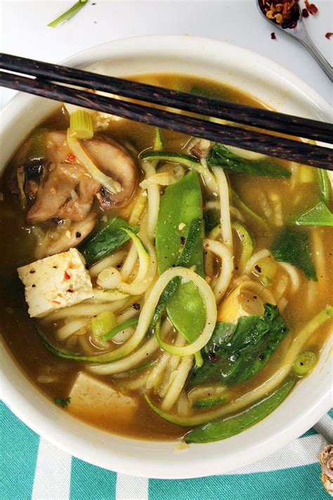 Vegan Lemongrass Thai Green Curry Soup With Zucchini Noodles Clean