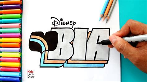 Cómo dibujar el Logo de BIA (Logotipo Disney Bia) - YouTube