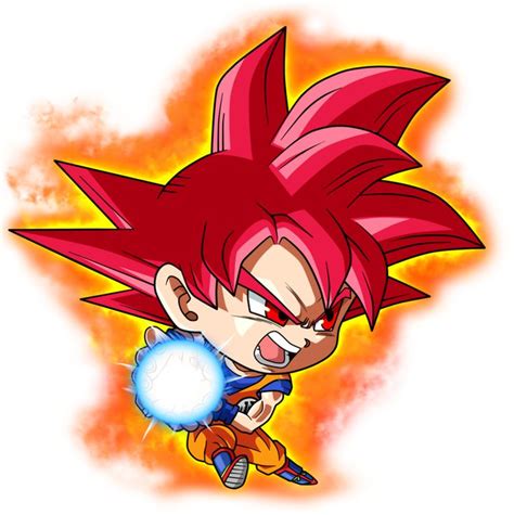 Chibi Goku Ssj God By Saodvd Dragon Ball Artwork Chibi Dragon